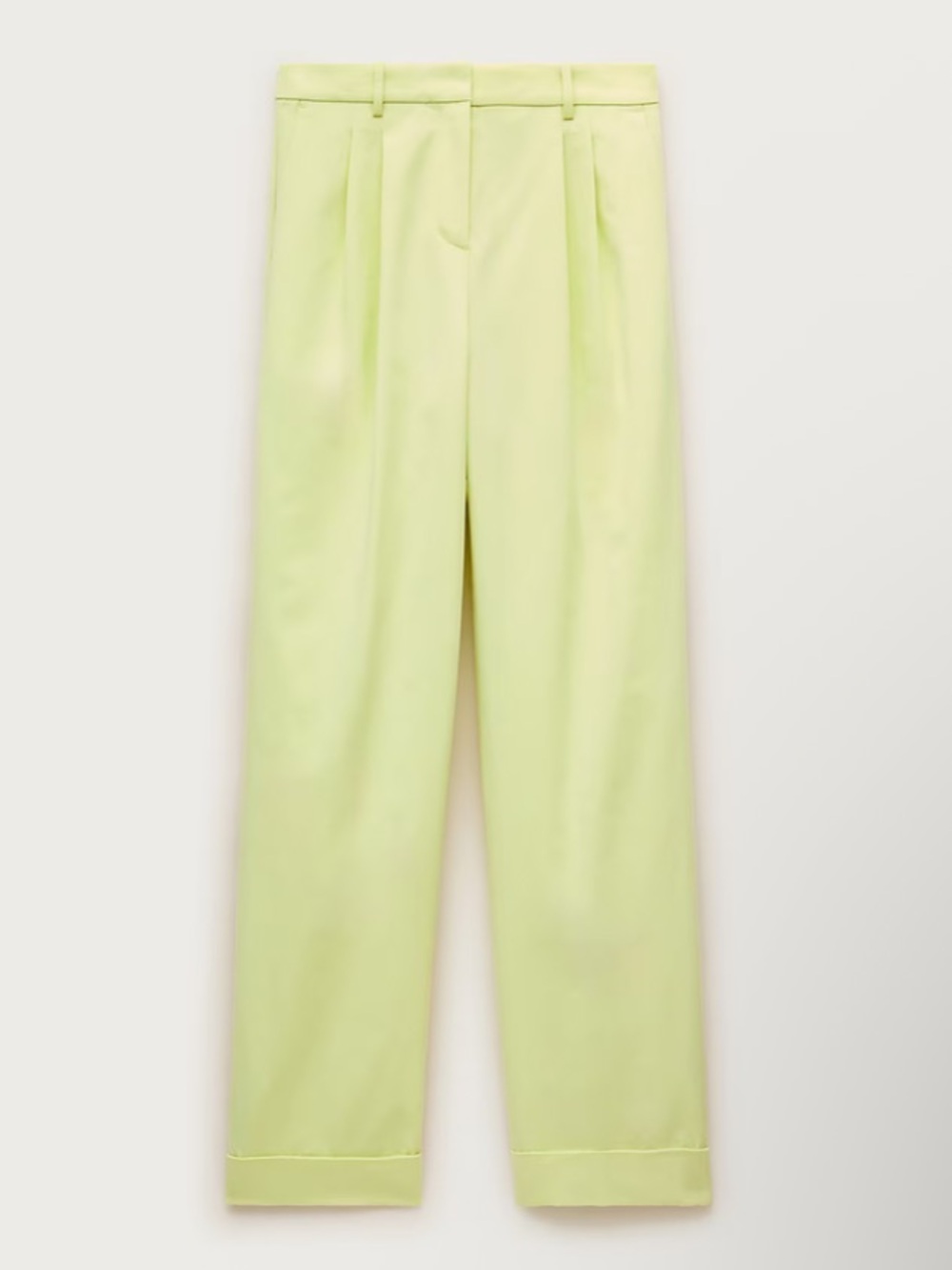 NWT J Crew Wide Leg Pleated Pant in Lime Nectar